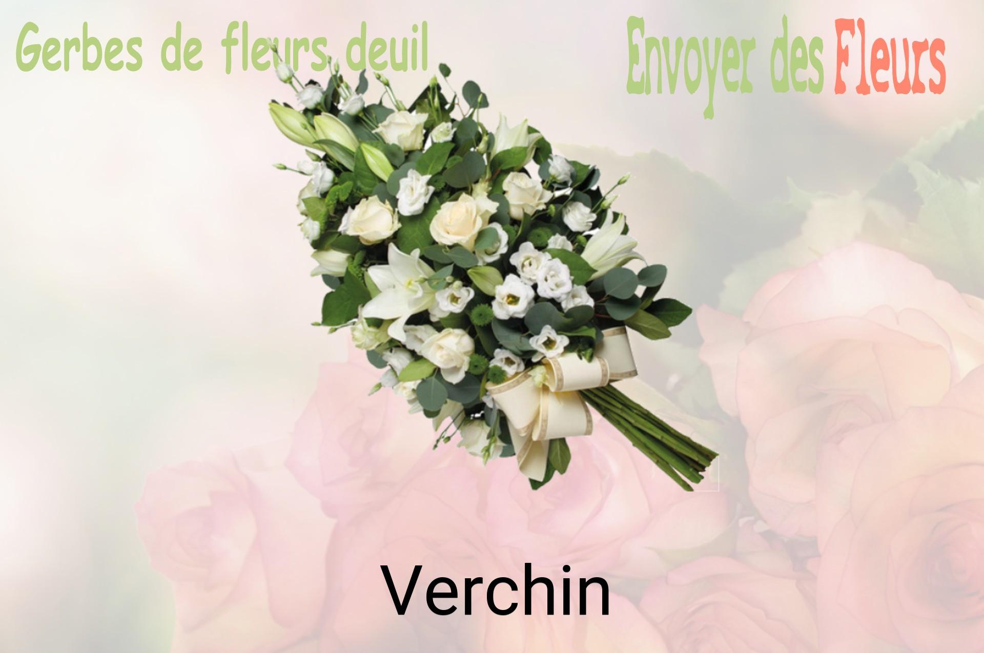 Gerbe de fleurs de deuil livrée à Verchin